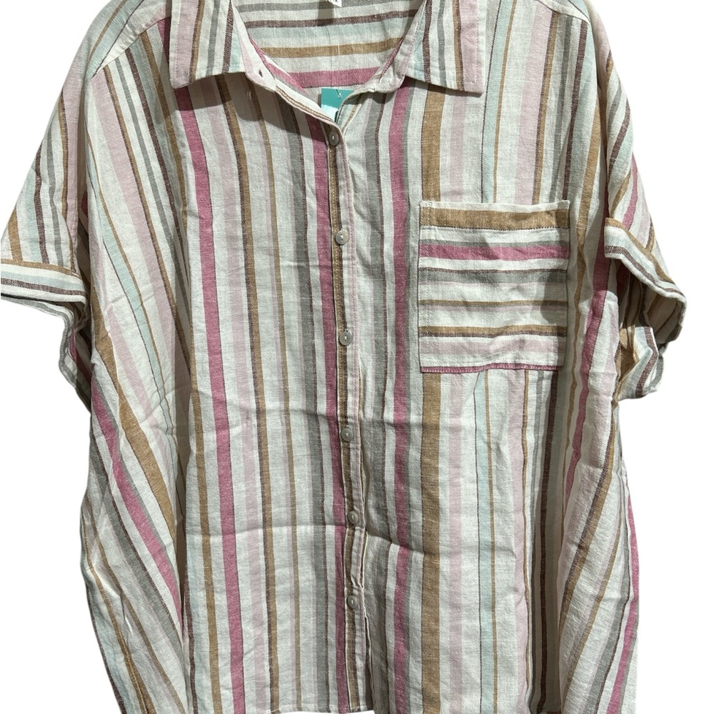 Maurices 2X striped blouse NWT